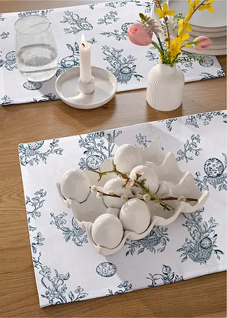 Lot de 4 sets de table pour Pâques • gris • Boutique bonprix