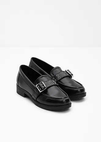 Pantofi loafer biker • negru • magazin bonprix