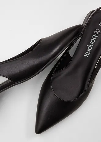 Slingback ballerina's met gesp • zwart • bonprix online shop