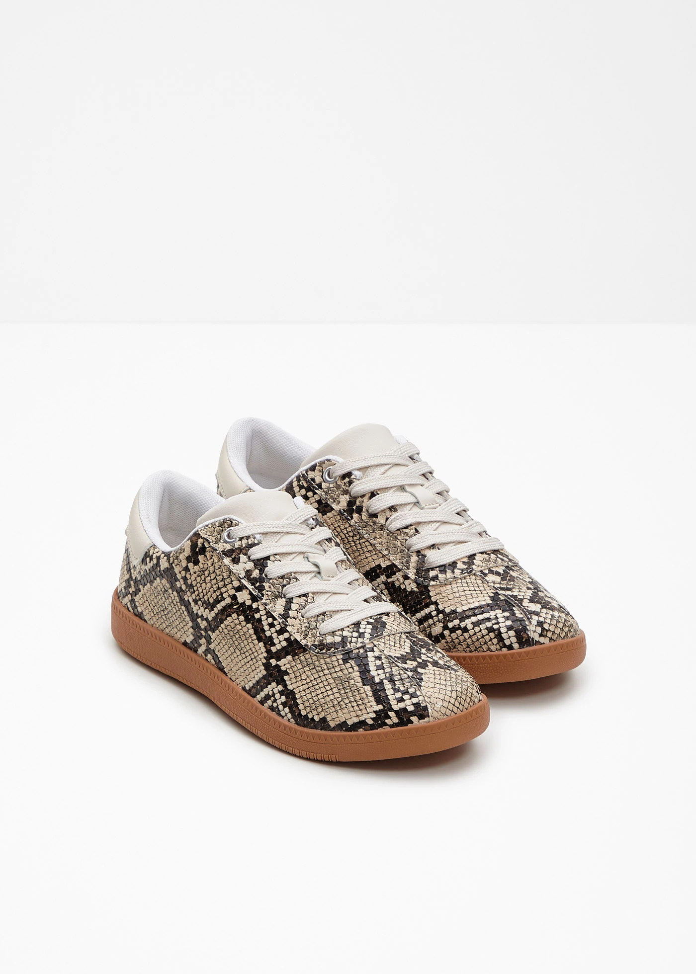 Sneakers in  animal look • beige-zwart slangenprint • bonprix online shop
