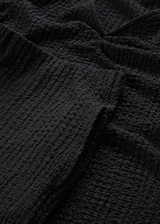 Shirt en broek van zachte  gestructureerde crêpe (2-dlg. set) • zwart • bonprix online shop