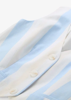 Vestă-taior cu aspect de in • alb/bleu cu dungi • magazin bonprix