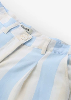 Pantalon palazzo, Couleur: écru-bleu clair rayé