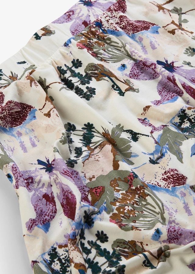Rok met soepele viscose • ecru gebloemd • product-page.page-title-suffix