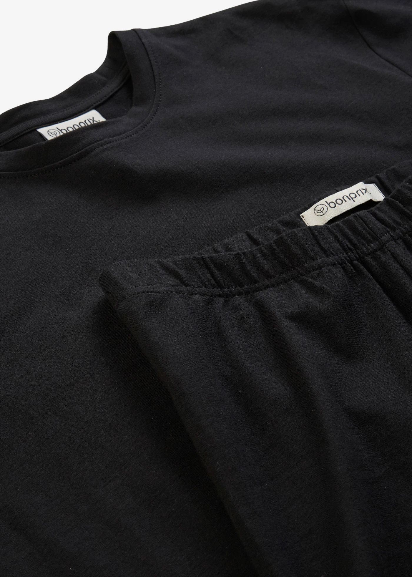 T-shirt et cycliste (ens. 2 pces) • noir • Boutique bonprix