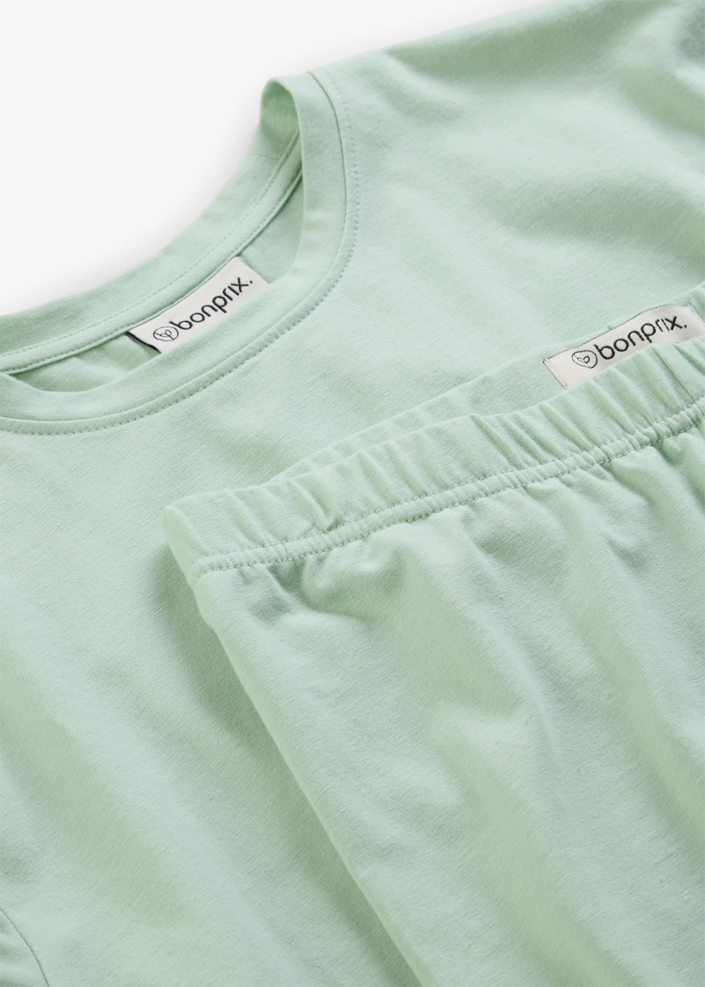 T-shirt et cycliste (ens. 2 pces) • menthe cristal chiné • Boutique bonprix