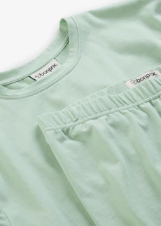 T-shirt et cycliste (ens. 2 pces) • menthe cristal chiné • Boutique bonprix