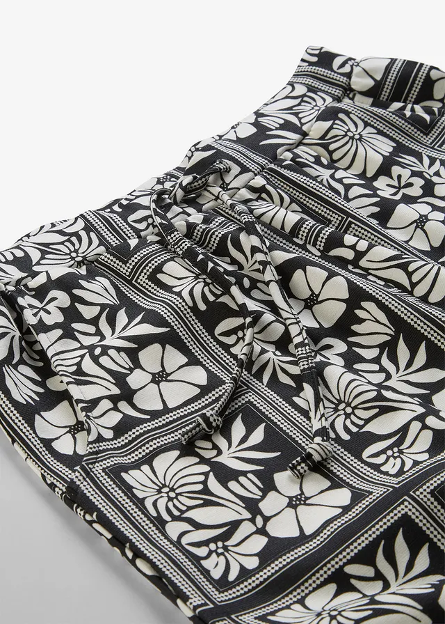 Jersey broek van Punto di Roma • zwart-wolwit gedessineerd • product-page.page-title-suffix