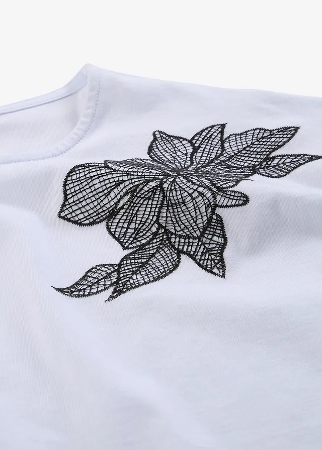 Oversized shirt van puur katoen • wit/zwart • product-page.page-title-suffix