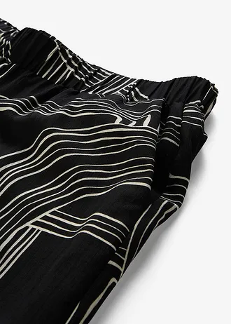 Marlene Dietrich broek in een viscosemix • parelwit-zwart grafische print • bonprix online shop