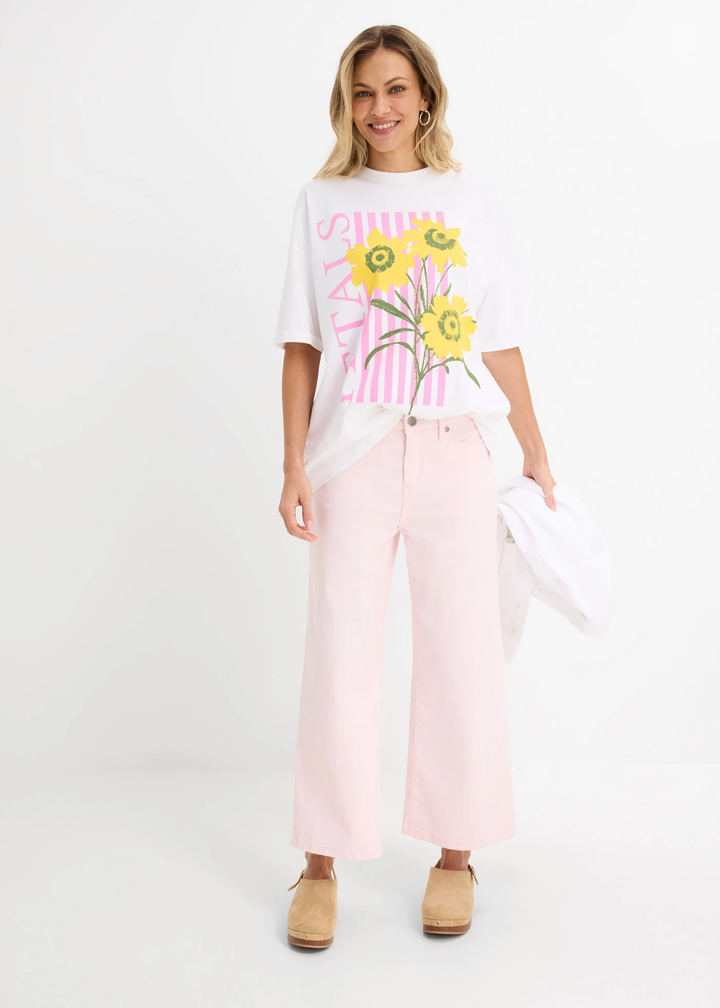 Oversized shirt van puur biologisch katoen • wit • bonprix online shop