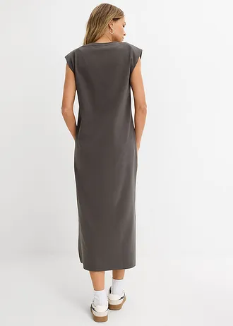 Robe T-shirt 100% coton, Couleur: anthracite délavé