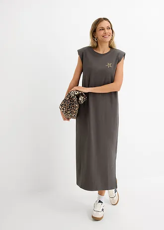 Robe T-shirt 100% coton • anthracite délavé • Boutique bonprix