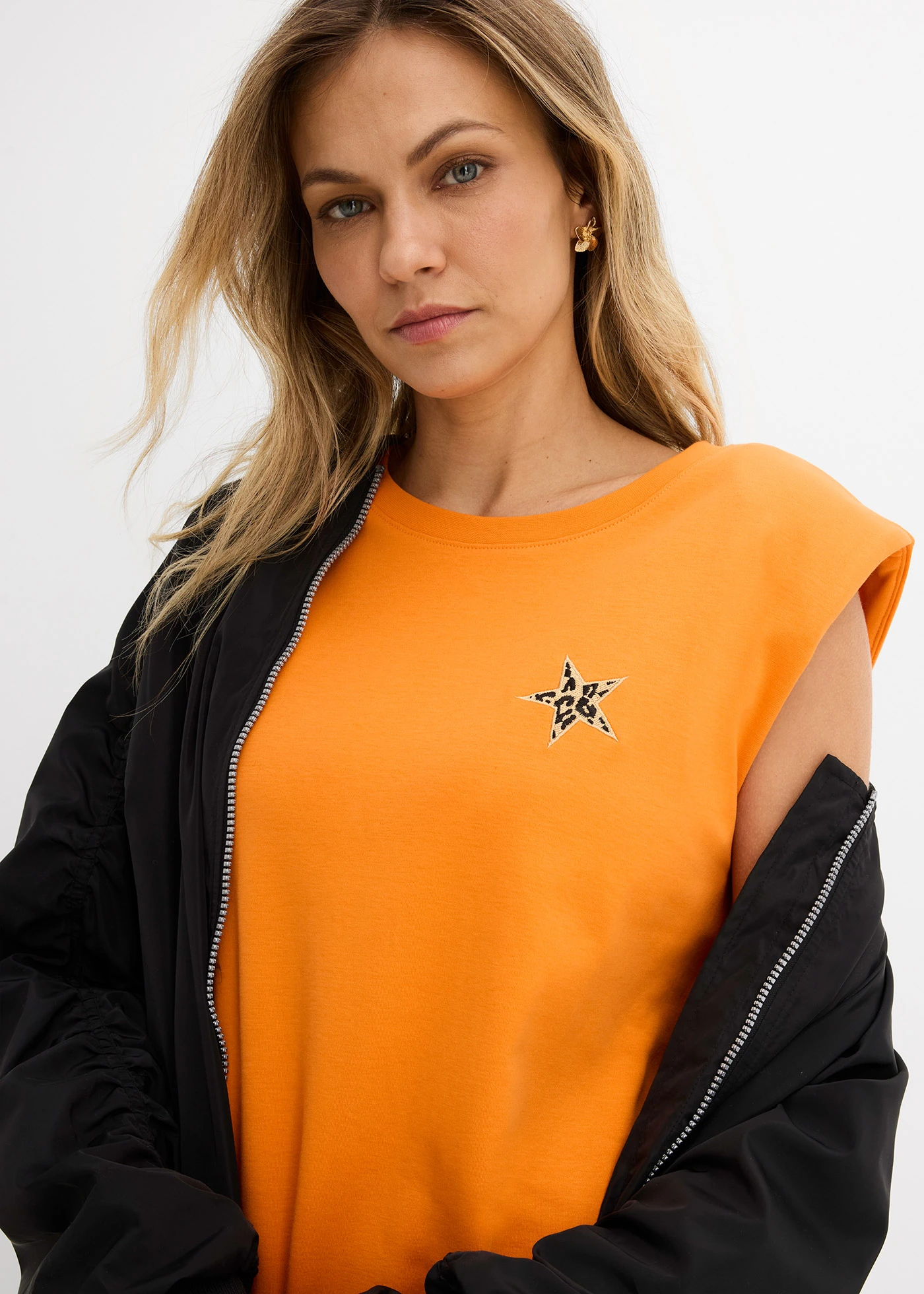 Úpletové šaty z čistej bio bavlny • oranžová washed • obchod bonprix