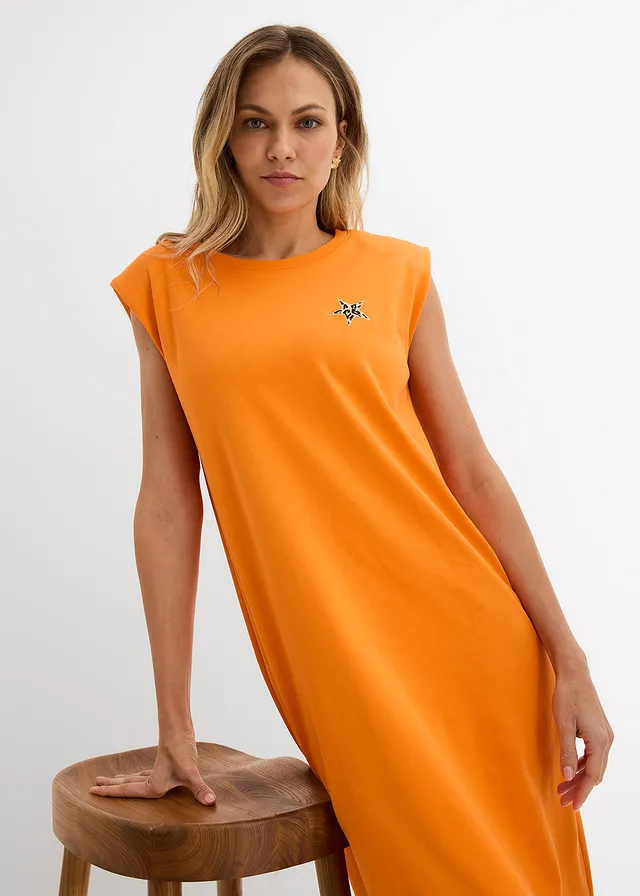 Robe T-shirt 100% coton • orange vif délavé • product-page.page-title-suffix