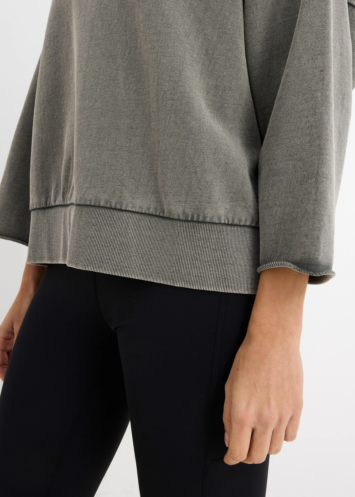 Sweat-shirt oversize • anthracite délavé • Boutique bonprix