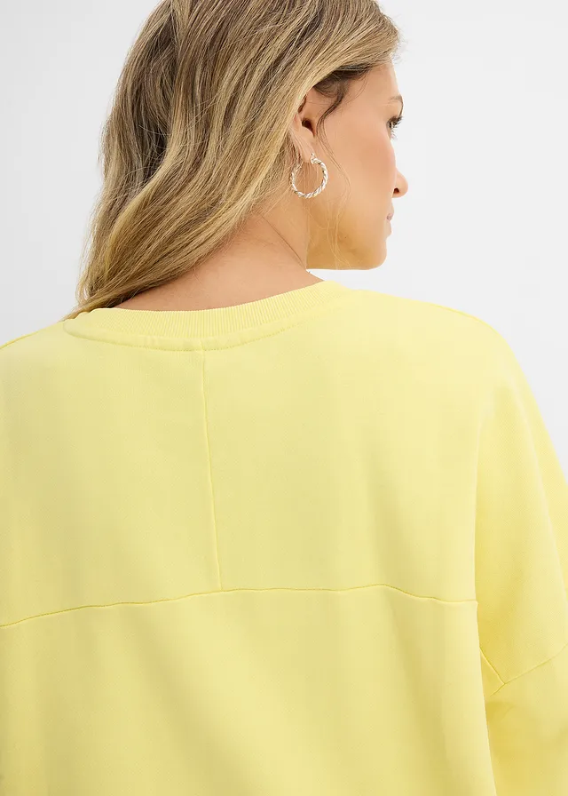 Oversized sweater van katoenmix • lichtlimoen • product-page.page-title-suffix