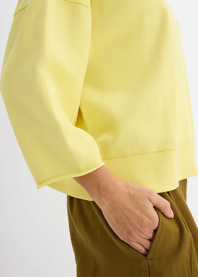 Oversized sweater van katoenmix • lichtlimoen • product-page.page-title-suffix
