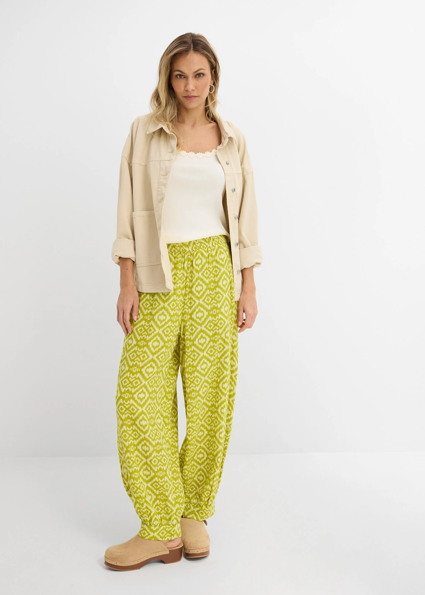 Harembroek van katoen • pistache-lichtgroen • bonprix online shop