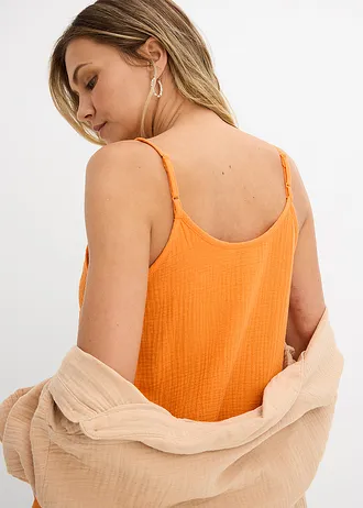 Jurk van mousseline • oranje • bonprix online shop