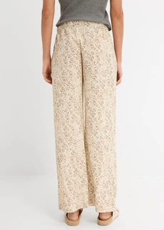 Instapbroek van soepele viscose • kiezelbeige-zwart gedessineerd • bonprix online shop