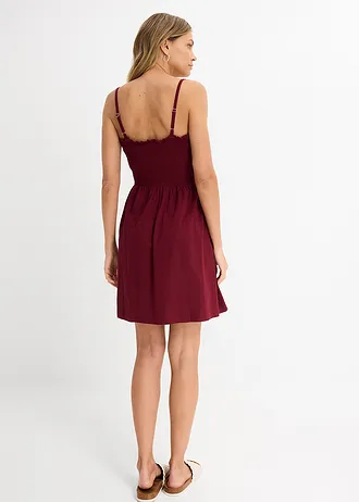 Jersey jurk van biologisch katoen • esdoornrood • bonprix online shop