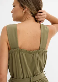 Jersey jumpsuit van katoenmix • olijfgroen • bonprix online shop
