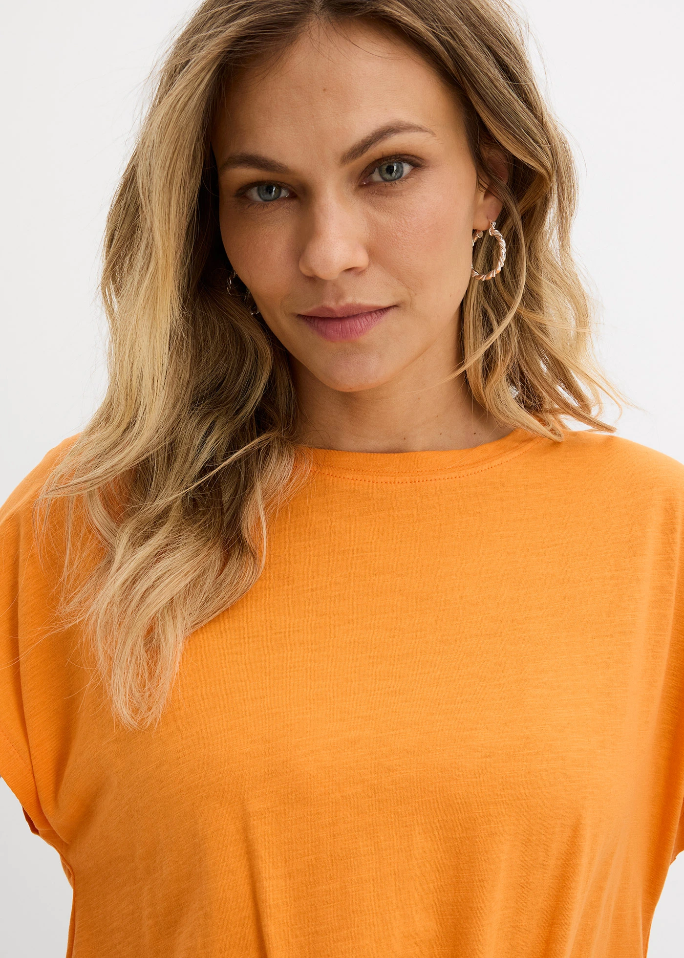 Bluză din bumbac organic 100% • oranj neon • magazin bonprix