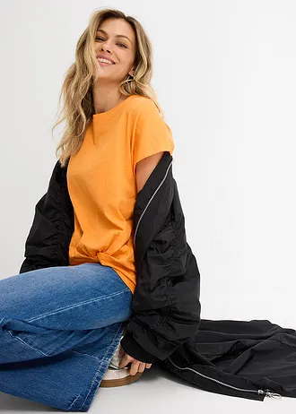 Bluză din bumbac organic 100% • oranj neon • magazin bonprix