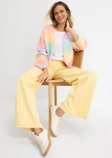 Pantalon en twill 100% coton • jaune clair rayé • Boutique bonprix