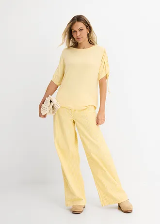 Shirt van soepele viscose, Kleur: pastelgeel