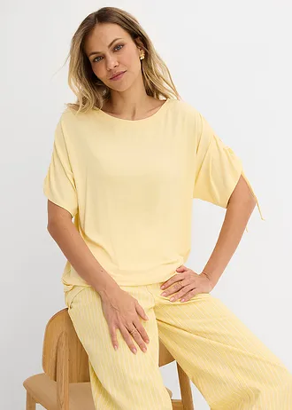 Bluză din viscoză fluidă • galben pastel • magazin bonprix