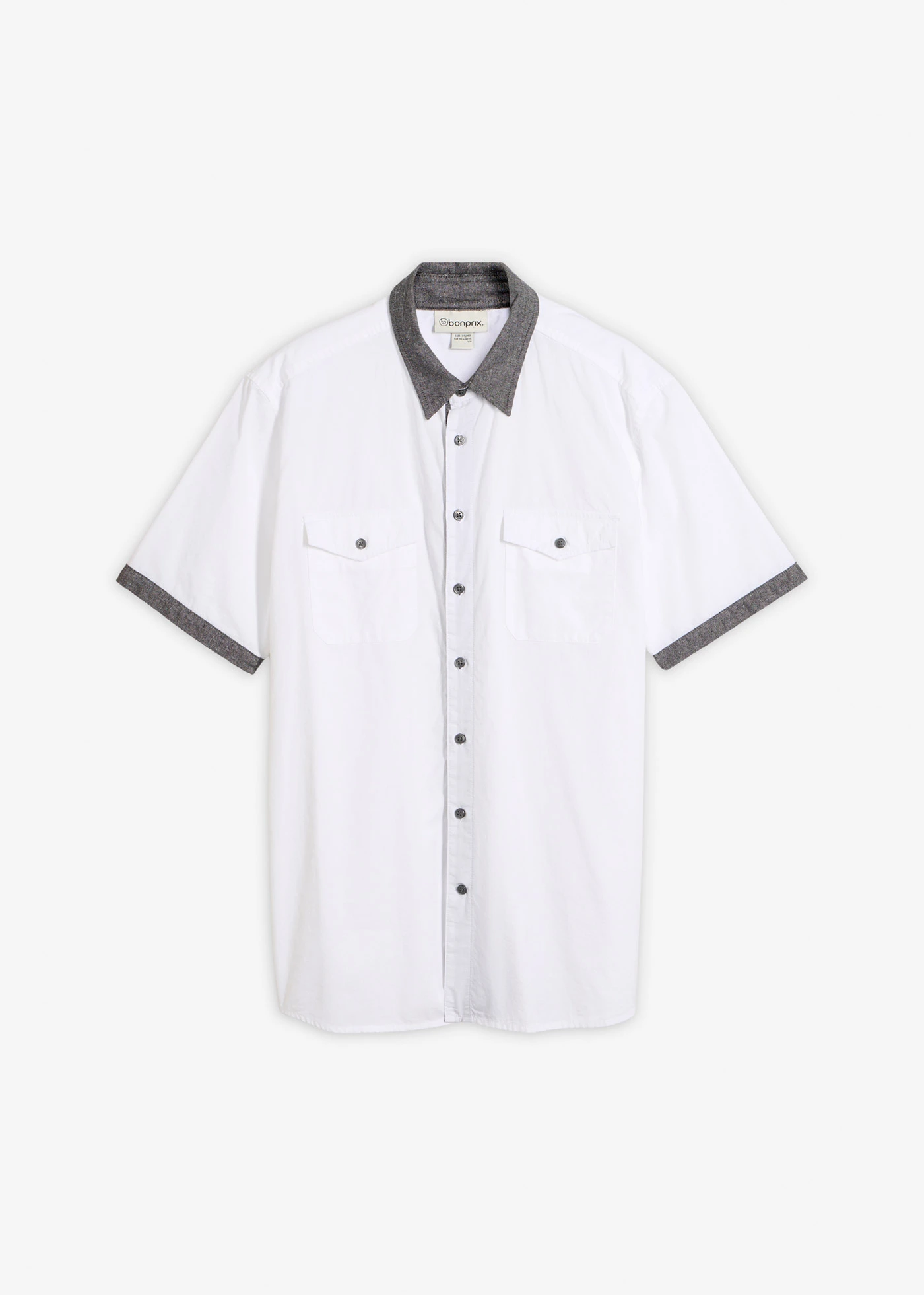 Chemise manches courtes style 2en1 • blanc • Boutique bonprix