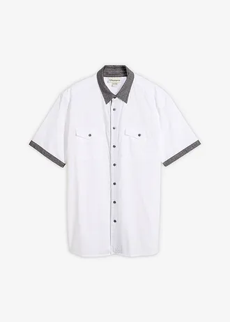 Overhemd met korte mouwen in 2-in-1-look