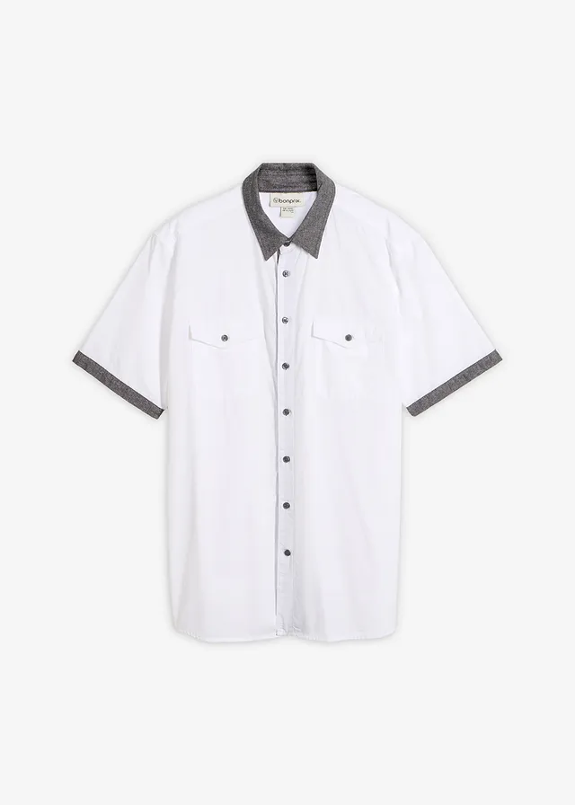 Chemise manches courtes style 2en1 • blanc • Boutique bonprix