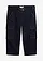 Jean 3/4 extensible avec poches cargo et ceinture, coupe loose, Couleur: bleu foncé denim