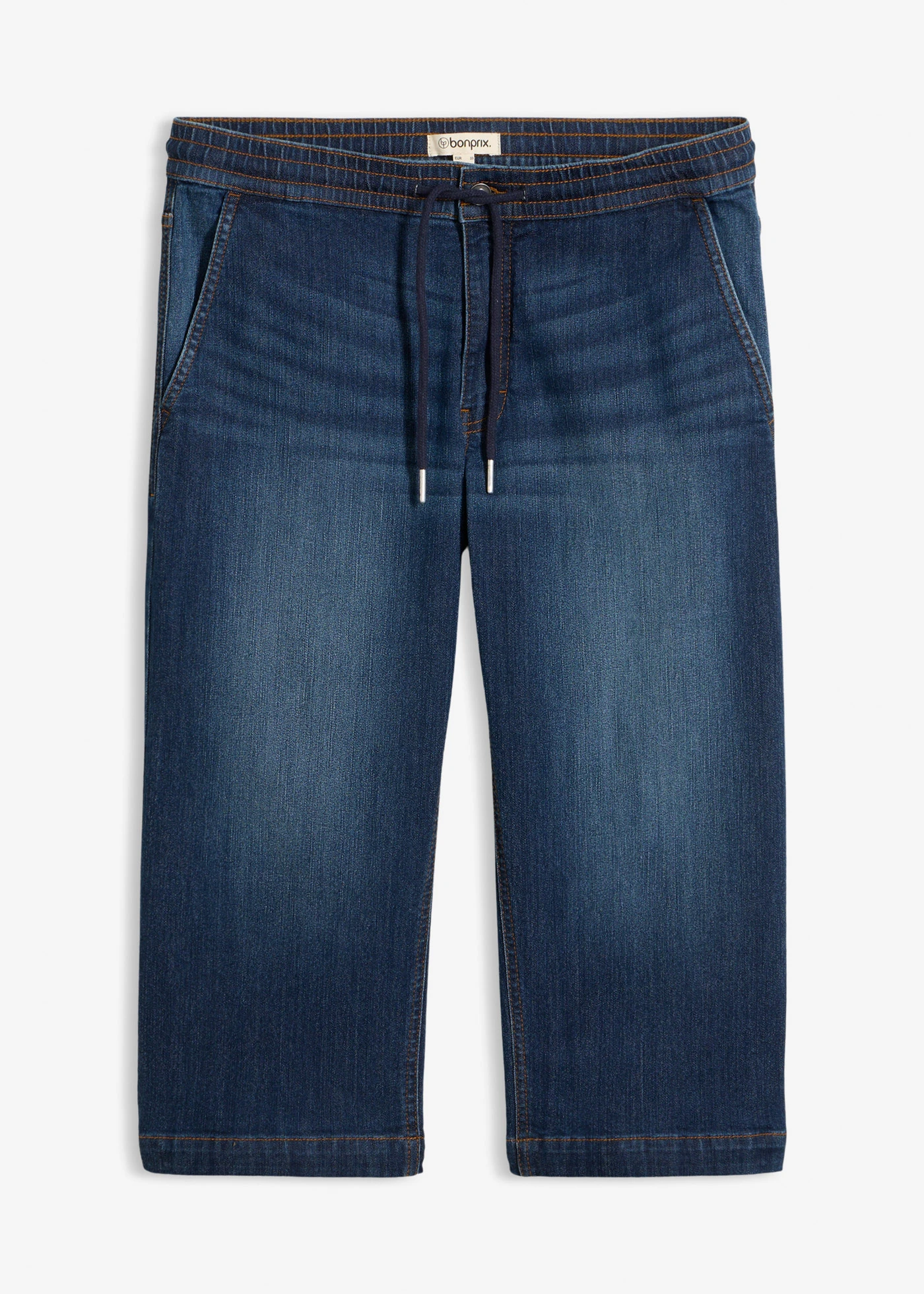 Jean 3/4 léger et extensible, regular • bleu foncé denim • Boutique bonprix