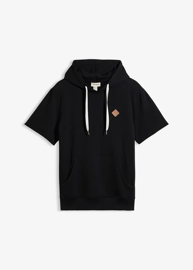 Hoodie, korte mouwen • zwart • bonprix online shop
