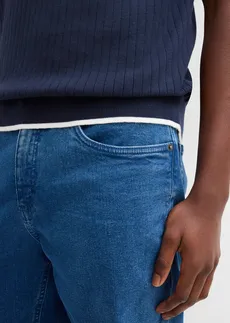 Poloshirt met contrasterende details • inktblauw/wolwit • bonprix online shop