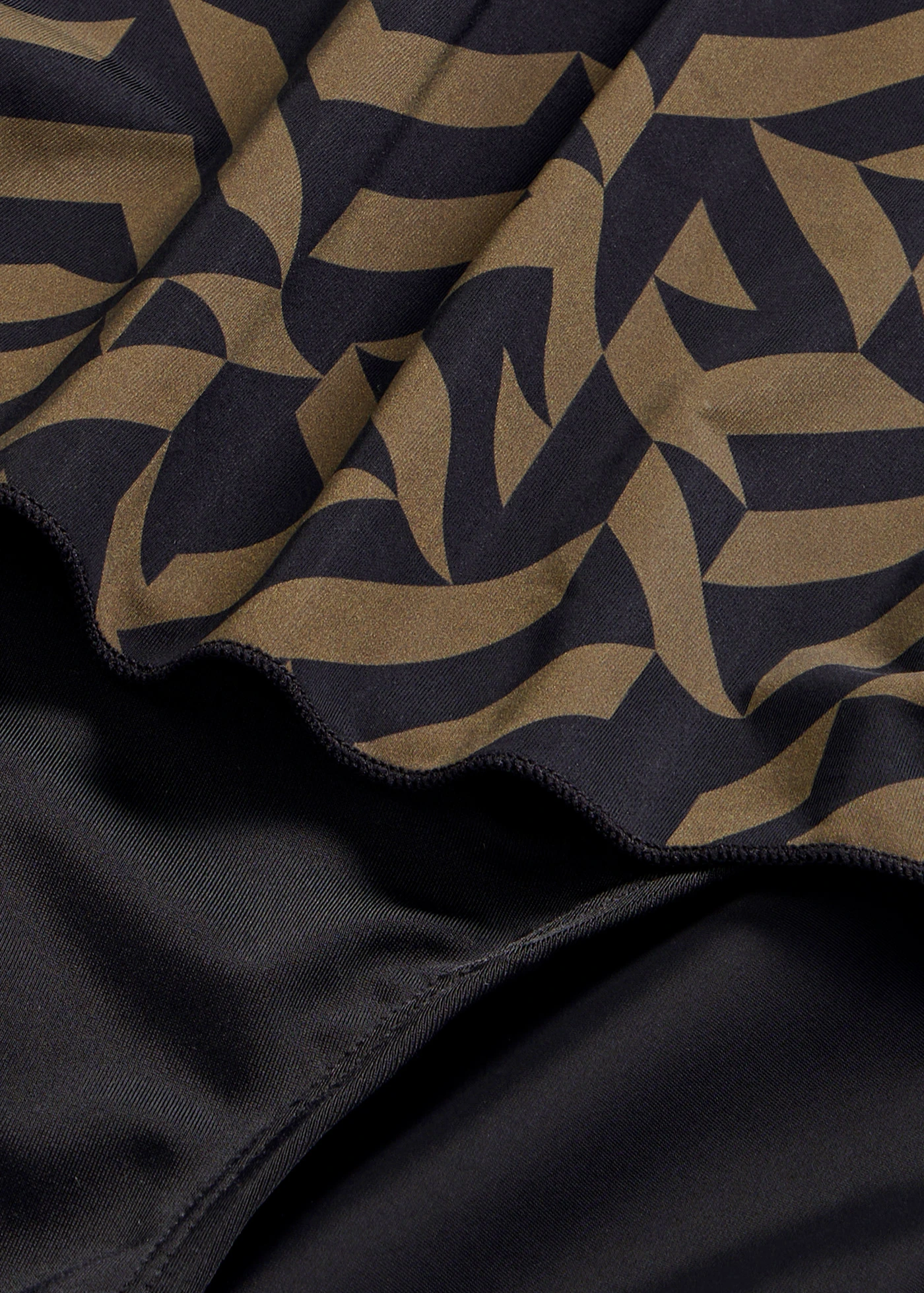 Jednodílné plavky se vzhledem tankin • černo-tmavě olivová • bonprix obchod