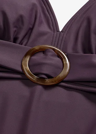 Corrigerend badpak met een V-hals, licht corrigerend • pruimrood • bonprix online shop