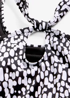 Oversized tankini (2-dlg. set) • zwart-wit gestippeld • bonprix online shop