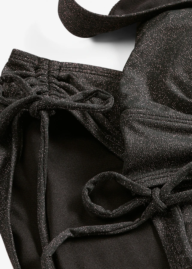 Bikini en matière brillante (ens. 2 pces) • noir-doré • product-page.page-title-suffix