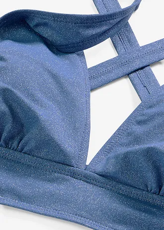 Bikiny ze třpytivého materiálu (2dílná souprava) • modro-stříbrné tóny • bonprix obchod
