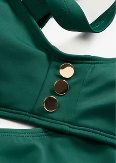 Bikini brassière détail boutons (2 pces) • vert forêt-doré • Boutique bonprix