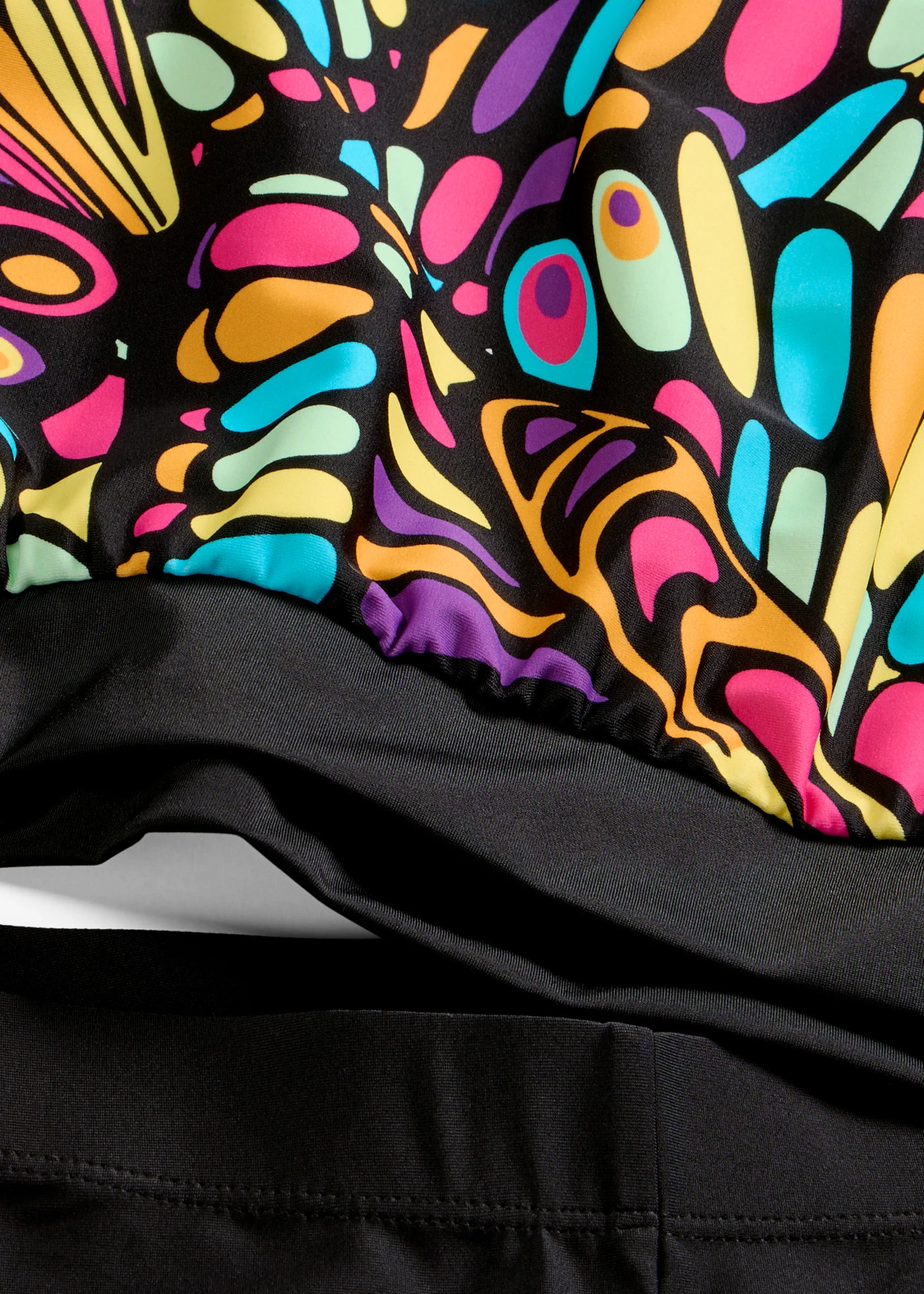 Oversized tankini met zwemshort (2-dlg. set) • zwart/multicolour grafische print • bonprix online shop