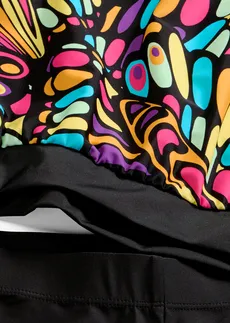 Tankini oversize i kolarki (2 części) • czarny z kolorowym nadrukiem • sklep bonprix