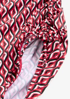 Badpak met strikkoordjes • salsarood grafische print • bonprix online shop