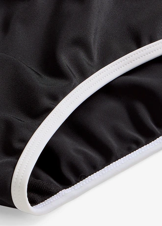 Slip cu cusături contrast albe • negru • magazin bonprix