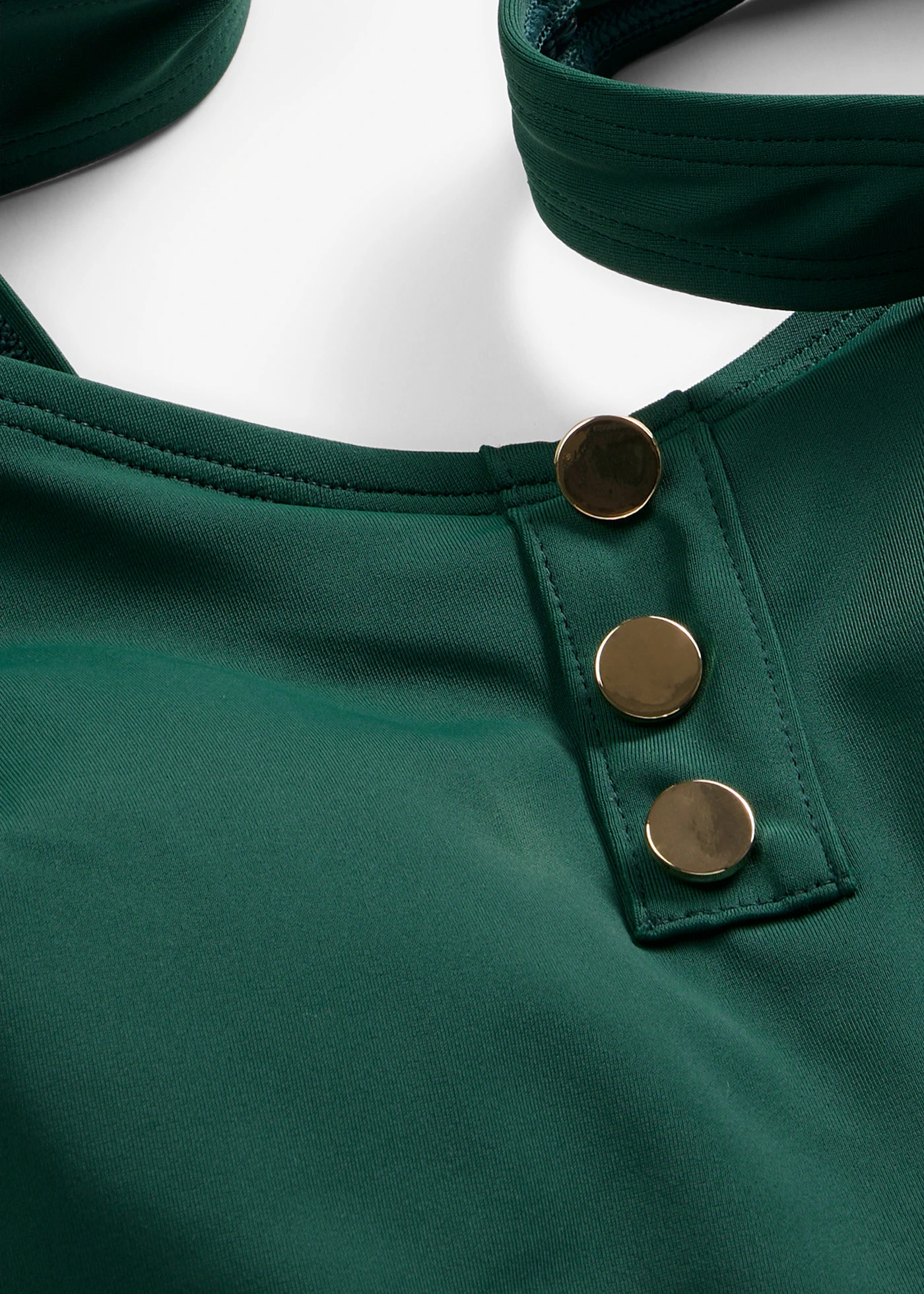 Badpak met knoopdetail • bosgroen • bonprix online shop